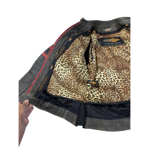 Power Trip Womens Brown Leather Motorcycle casual Jacket SKU 9247 - Picture 8 of 16